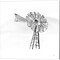 Windmill BW by Chris Paschke 14" x 14" Canvas Wall Art (Set of 2)
